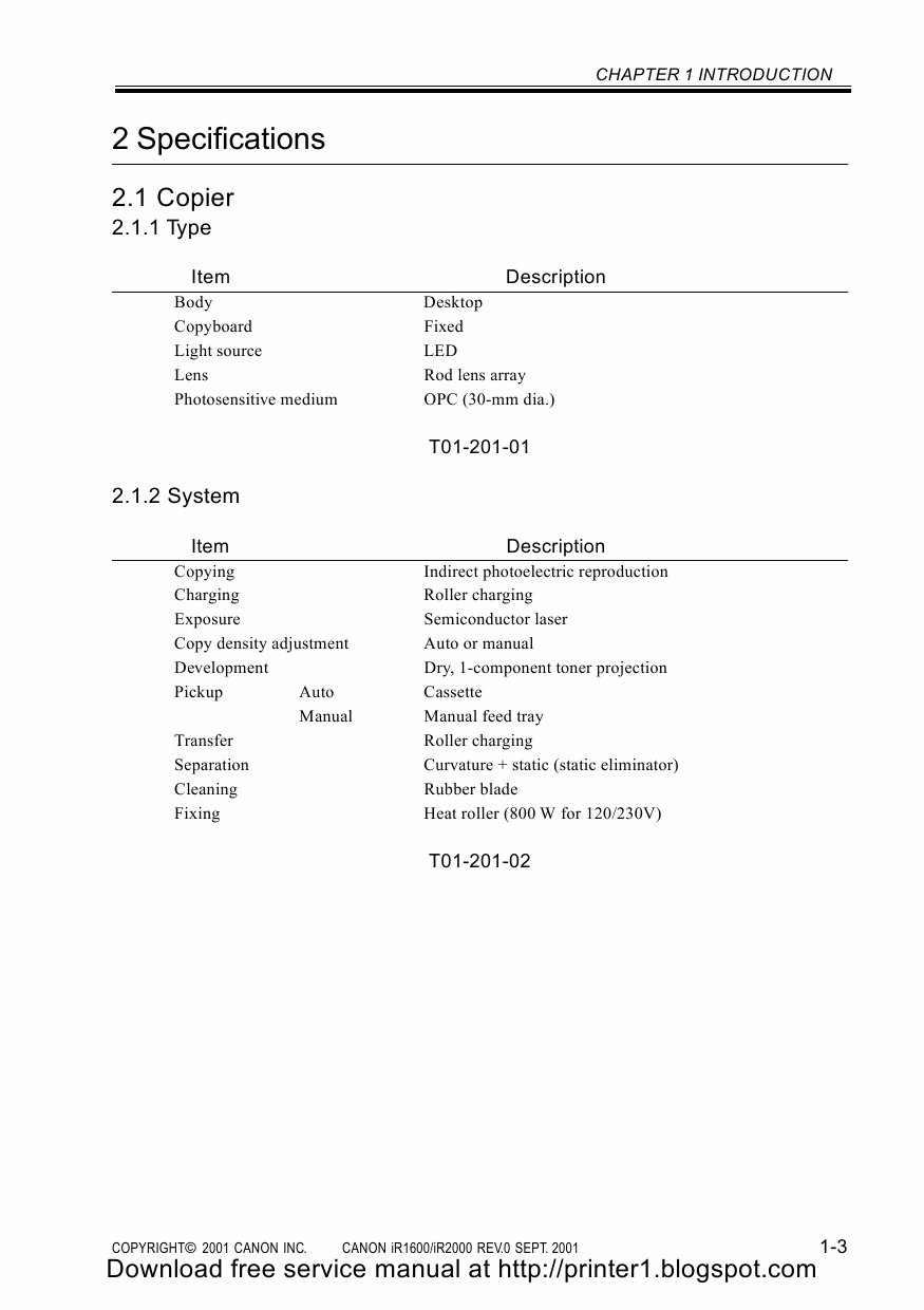 Canon imageRUNNER-iR 1600 2000 Service Manual-2